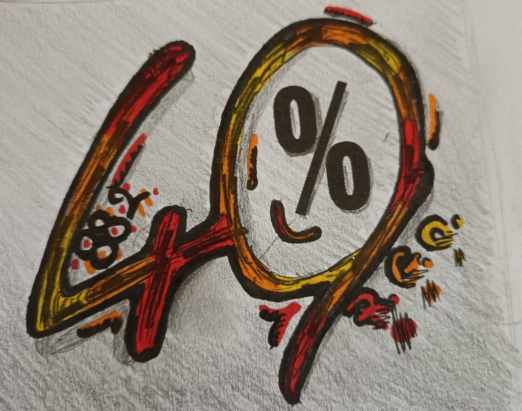 Logo 40 pour cent de quota