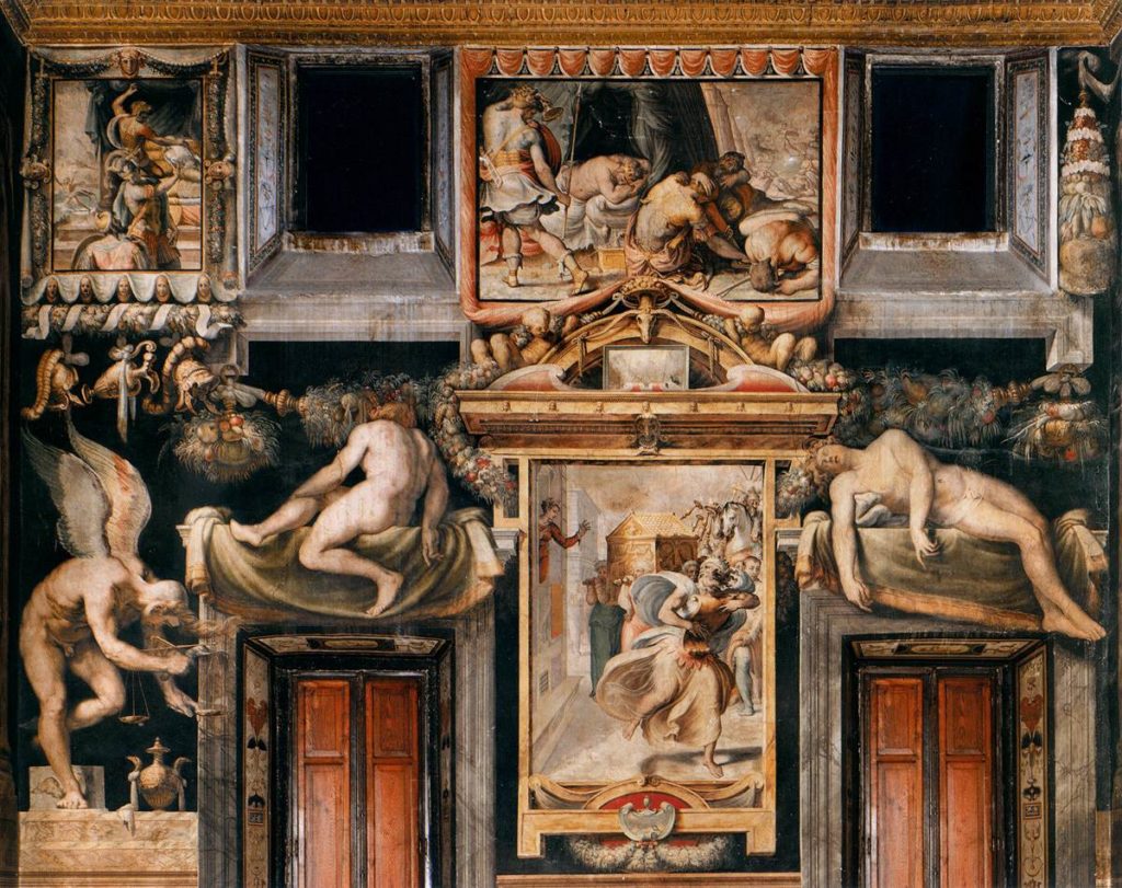 fresque réalisée par Francesco Salviati au Palazzo Ricci-Sacchetti de Rome en 1552-54
